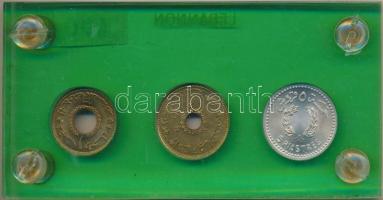 Libanon 1955. 1P + 2 1/2P + 1954. 5P plasztiktokos szett T:1 &lt;br/&gt;Lebanon 1955. 1 Piastre + 2 1/2 Piastres + 5 Piastres set in plastic case C:UNC