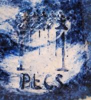 Zsolnay kerámia váza, hibátlan, jelzett, m: 33 cm