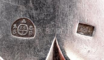 3 db antik ezüst (Ag.) kanál, jelzett( 13 lat. bécsi 1855), mesterjeggyel, nettó: 210g