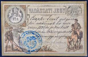 1876 Vadászati jegy / Hunter card