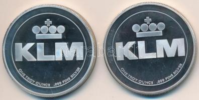 DN &quot;KLM/Douglas, Boeing&quot; Ag emlékérem (2xklf) (31,3g/0.999/38mm) T:PP &lt;br/&gt;ND &quot;KLM/Douglas, Boeing&quot; Ag medal (2xdiff)(31,3g/0.999/38mm) (31,3g/0.999/38mm) C:PP &lt;br/&gt;