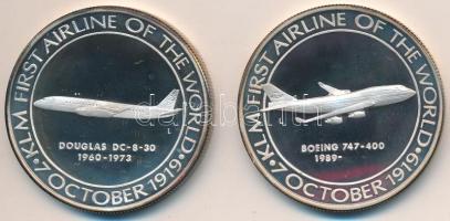 DN "KLM/Douglas, Boeing" Ag emlékérem (2xklf) (31,3g/0.999/38mm) T:PP
ND "KLM/Douglas...