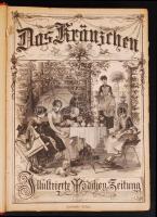 Das Kränzchen - Illustrierte Mädchen Zeitung egész évfolyam festett egészvászon kötésben / full year...