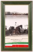 1943 Lóverseny fotó, Welser handicap: Mignon-lov. Stygár, üvegezett keretben, 30×17 cm