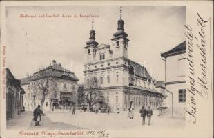 Nagyszombat, Katonai rokkantak háza és temploma; kiadja Fischer Hugó / military sanatorium, church