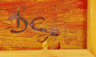 Dilinkó Gábor (1929-): Virágcsendélet. Olaj, farost, jelzett, keretben 60×42 cm