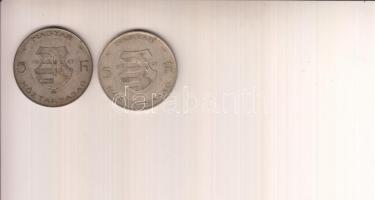 1947. 5Ft Ag "Kossuth" (2x) T:3