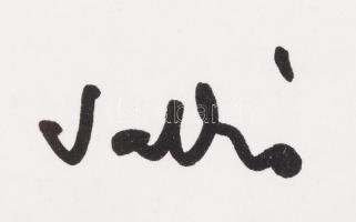 Bényi László (1909-2004): Valkó. Tus, papír, jelzett, üvegezett keretben, 38×29 cm