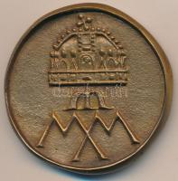 Asszonyi Tamás (1942-) "Szent István - Millenium" Br emlékérem (55mm) jelzetlen T:1