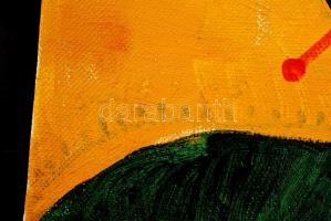 Szeift Béla (1944-): Kerti lények II. Olaj, vászon, jelzett, 20×20 cm