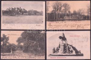 9 db háború előtti városképes lap a történelmi Magyarország területéről / pre-1919 Hungary - 9 town-view postcards