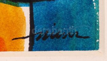 Hincz jelzéssel: Férfi fej. Vegyes technika, papír, jelzett, paszpartuban, 32×21 cm