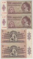 1939. 5P &quot;087&quot; (4x) egymás utáni sorszámmal T:I-