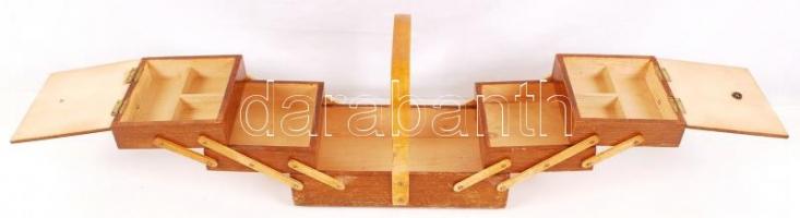 Fa varródoboz, kissé kopottas állapotban, 27x14x15 cm