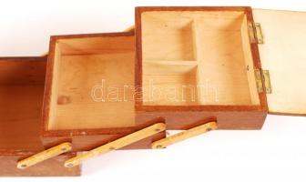 Fa varródoboz, kissé kopottas állapotban, 27x14x15 cm