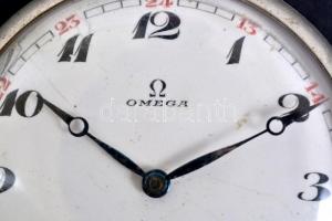 Omega másodpercmutatós zsebóra, sérült számlap, nem működik, d:4,5 cm