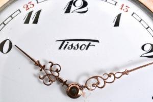 Tissot másodpercmutatós zsebóra, jó állapotban, működik, d:5 cm