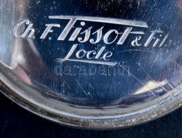 Tissot másodpercmutatós zsebóra, jó állapotban, működik, d:5 cm