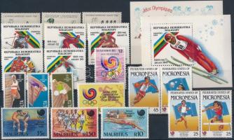 Olimpia motívum tétel 20 db bélyeg + 2 db blokk, Olympics 20 stamps + 2 blocks