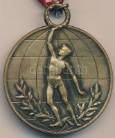 1954. "XII. Nyári Főiskolai Világbajnokság Budapest" Br díjérem szalagon (45mm) T:2