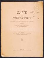 1948 Berne, Carte des Stations Cotieres, Bureau de L&#039;Union Internationale des Télécommunications