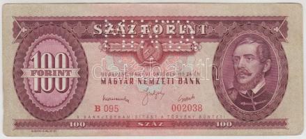 1949. 100Ft &quot;MINTA&quot; perforációval &quot;B 095&quot; sorozatszámmal T:II- lekerekített sarkokkal