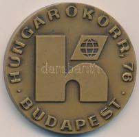 1976. &quot;HUNGAROKORR Budapest&quot; Br emlékérem (45mm) T:1-