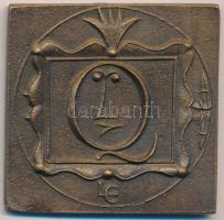 Ligeti Erika (1934-) "Qualitás Galéria" Br plakett (48x48mm) T:1-