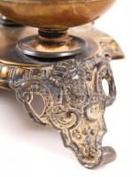 Antik török asztali szivartartó szett, sérült, h:29 cm, m:12 cm