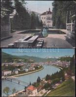17 db régi, Salzburg tartományi osztrák városképes lap / Land Salzburg, 17 postcards