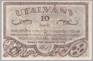 Szombathely 1920. 20f URÁNIA Mozgóképszínház utalvány T:I,I-