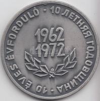 1972. "10 éves évforduló / Magyar-szovjet timföld-alumínium egyezmény" Al emlékérem (60mm)...
