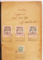 1898 Kitöltetlen számlakönyv okmánybélyegekkel 20x50 cm