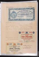 Vegyes magyar bankjegy tétel albumba rendezve, közte 1904. 10K + 1919. 10K + 1918. 200K + 1918. 10.0...