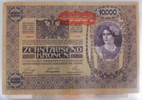 Vegyes magyar bankjegy tétel albumba rendezve, közte 1904. 10K + 1919. 10K + 1918. 200K + 1918. 10.0...