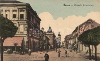 Kassa Kossuth utca, Fritsche Vilmos Europa Kávéháza / street, Café Europa (Rb)