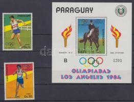 1984 Nyári olimpia, Los Angeles Mi 3716+3718 + kisív 3717 + blokk 395