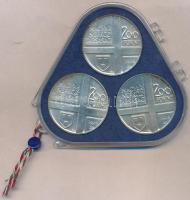 1976. 200Ft Ag 3klf db "Festők I. / Derkovits, Szinyei, Munkácsi" sor T:PP Eredeti plombál...