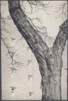 cca 1950-1960 Jónás László: Városkép, vintage fotóművészeti alkotás, feliratozva a Fotó című lapban publikálva, 23x15 cm