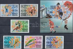 Winter Olympics set + block, Téli olimpia vágott sor  + vágott blokk