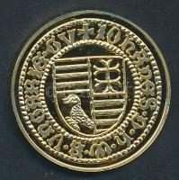 DN "Magyar aranypénzek utánveretben - Hunyadi János kormányzói aranyforint" aranyozott Ag ...