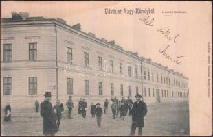 Nagykároly honvéd laktanya; Csókás László kiadása / military barracks (small tear)