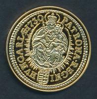 DN "Magyar aranypénzek utánveretben - III. Károly dukát" aranyozott Ag emlékérem (5.5g/0.9...