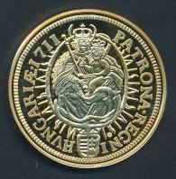 DN "Magyar aranypénzek utánveretben - I. József dukát" aranyozott Ag emlékérem (5.5g/0.999...