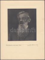 1931 Orphanidesz János (1876-1939): Férfi portré, vintage fotóművészeti alkotás aláírva, képméret 12x11 cm