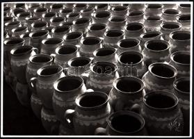 1956 Kaczur Pál (1918-2000): Fény ritmusa, vintage fotóművészeti alkotás, pecséttel jelzett, feliratozott, 12x17 cm