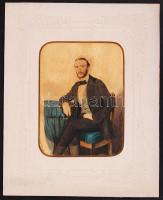 1856 Debitzka und Feiyler: Férfi portré cigarettával, aláírással, évszámmal jelzett nagyon korai fén...