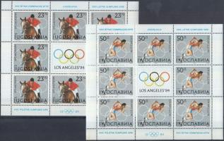 1984 Nyári olimpia, Los Angeles kisívsor Mi 2048-2051 2 db stecklapon