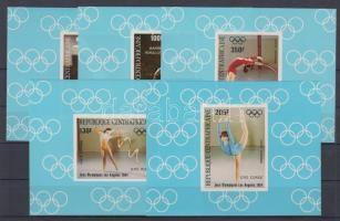 Los Angeles-i olimpia (IV.) vágott de Luxe blokk sor, Los Angeles Olympics (IV.) imperforated de Luxe blockset