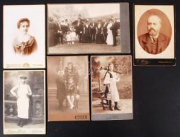 cca 1900-1930 Felvidéki fotótörténeti leletek: Trencsén, Pozsony, Nyitra, Rimaszombat, Pöstyén, Besztercebánya műtermeiből, 16x11 és 21x13 cm-es méretekben